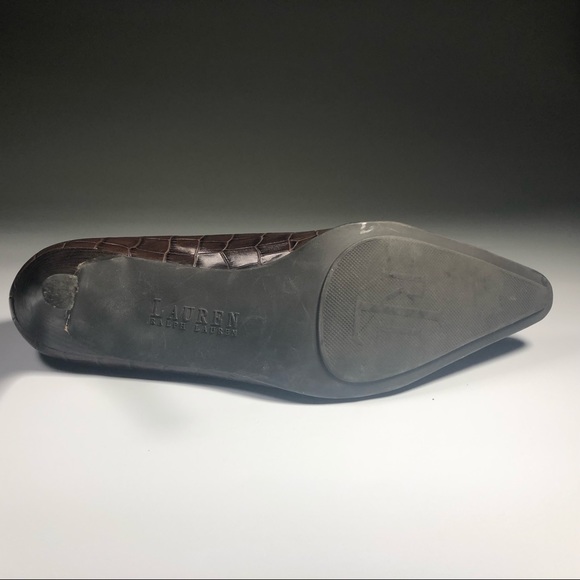 Lauren Ralph Lauren Brown Pump Alligator Print - Picture 6 of 8